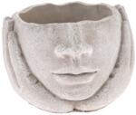 4home Beton edényfedő Head in hands szürke, 15 x 11 cm