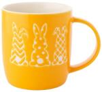 Altom Design Porcelán bögre Nyulak, 360 ml, sárga, sárga