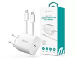 DEVIA ST399800 Smart Series 30W GaN PD+QC fehér hálózati gyorstöltő adapter + Type-C/Type-C kábel (ST399800) - bestbyte