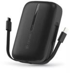 DEVIA ST387562 Kintone Series 10000mAh fekete USB+Type-C powerbank + Type-C/Lightning kábel (ST387562) - bestbyte