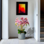 Family Műnövény dekoráció - orchidea - lila - 83 cm (11899A)