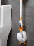 Bewello Kacsa alakú WC kefe tartóval - narancssárga / fehér (DA01113)