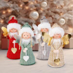Family Collection Dekorációs baba - angyalka - 30 cm - 4 féle (58286)