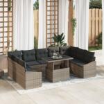 vidaXL Комплект дивани 10 бр. Сив полиратан (3349065)