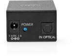 Nedis ASPL2512BK digitális audio splitter, TosLink be - 2x TosLink kimenet (ASPL2512BK)