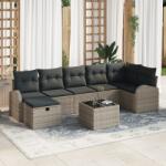 vidaXL Комплект дивани 8 бр. Сив полиратан (3359108)