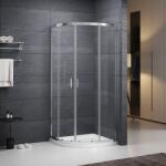Roltechnik Cabina de dus semirotunda Roth Albis cu usi glisante 80x80 cm crom-transparent (N0776)