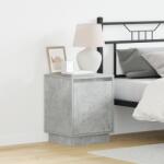 vidaXL Нощен шкаф Циментено сиво 39 x 34, 5 x 50 см Инженерна дървесина (869600)