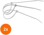 HARDEN Set 2 x 100 Coliere din Nylon, Harden, 200 x 3.4, Alb (COR-2xZH660403)