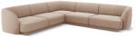 Micadoni Coltar modular Miley cu tapiterie din catifea, cappuccino (MIC_COR_51_F1_MILEY6)