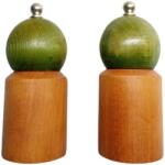 Vyrobeno pro NK HOLDING 2 só- és borsőrlő, zöld-barna fa, 12, 5 cm
