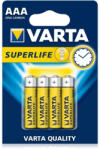 VARTA Superlife AAA szén-cink mikroelem, 1, 5V, 4 db/csomag