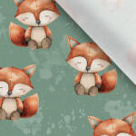 Takoy Jersey Takoy varrott hatású róka sötét menta színű alapon