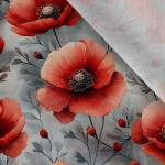 Takoy Jersey Punto di Roma 230g vad pipacsok szürke alapon