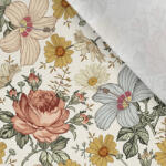 Takoy Prémium pamut NELA bézs virágok