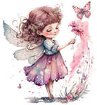 Takoy Takoy jersey PANEL erdei tündér 50x60 - fehér alapon