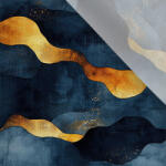 Takoy Funkcionális jersey anyag pólóra 210g kék-arany márvány