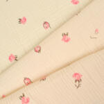 Takoy Dupla géz Bella ecru - mini rózsák