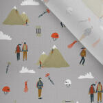 Takoy Funkcionális, kétoldalas jersey hegymászók szürke alapon - nagyított minta