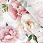 Takoy Enyhén elasztikus műselyem / silky anyag bazsarózsák pink