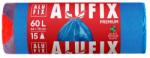 Alufix Szemeteszsák, zárószalagos, 60 l, 15 db, 64×71 cm, 26 , ALUFIX, kék (KHT175)