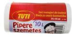 TUTI Szemeteszsák, pipere, 10 l, 40 db, 34×44 cm, 9 , TUTI, fehér (KHT966)