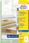 AVERY átlátszó csomag címke 210x297mm - J8567-25