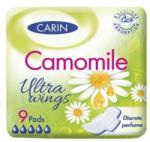 CARIN Ultra Wings Camomile Șervețele sanitare ultra-subțiri cu aripi, 9 bucăți