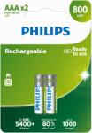 Philips AAA elem, 800 mAh, 2 db (R03B2A80/10)