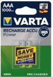 VARTA Akkumulátor mikro VARTA Power AAA előtöltött 2x1000 mAh (5703301402) - vectraline