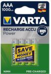 VARTA Akkumulátor mikro VARTA Power AAA előtöltött 4x1000 mAh (5703301404) - vectraline