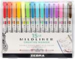 Zebra ZEBRA Mildliner kétoldalú - 15 db-os készlet (78115)