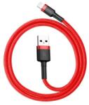 Baseus iPhone 8pin - USB-A adatkábel, szövettel bevont, piros, 0.5 M, Baseus CALKLF-A09
