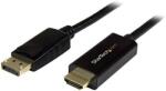 StarTech DisplayPort to HDMI Cable 6ft / 2m - 4K 30Hz Black DP to HDMI Adapter Cable for Your 4K HDMI Monitor / TV (DP2HDMM2MB) - video cable - DisplayPort / HDMI - 2 m (DP2HDMM2MB)