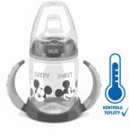 Nuk Baba tanuló itatópohár NUK Disney Mickey hőmérséklet jelzővel 150 ml szürke - babacokmok