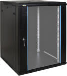 Pulsar RW1566 19" 15U 600x600 fali rack szekrény; készre szerelt; fekete (RW1566)