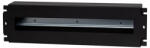 Stalflex VDP19-3U-B 19" 3U DIN sínes fedeles fekete kismegszakító tartó