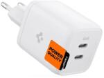 Spigen PE2106EU POWERARC hálózati töltő 2 Type-C aljzat (65W, GaN, PD gyorstöltő) FEHÉR ACH03720 (ACH03720)