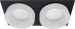 ELMARK Spot, Elmark, Dublu, Patrat, Negru/Alb, Sa-045/2, 92045S2/Blfr (92045S2/BLFR)