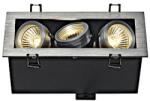 SLV KADUX 3 GU10 Downlight, szögl. csiszolt alu, max. 3x50W