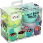 Melii Snap&Go bébiétel tárolására alkalmas 4 db szilikon tartály készlet, 118 ml (11050_M)