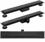 Rea Set rigola pentru dus plus capac 80 cm Rea Greek Negru Mat (REA-G8025)