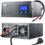 EXTRALINK Piorun 1200VA/1000W volt sinus pro csere, áramátalakító, tiszta szinuszhullám, akkumulátorfeszültség: 24V DC