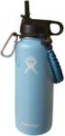 Hydro Flask rozsdamentes acél vákuum szigetelt vizes palack fedéllel, klipszel és szívószállal 946 ml, világoskék (sid516)