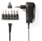 Nedis ACPA001 univerzális hálózati adapter, állítható 3V-12V DC 1A, 1, 8m, 6 cserélhető adapter fej, 12W, fekete (ACPA001) (ACPA001)