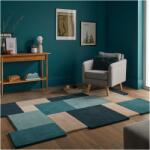 Flair Rugs Collage téglalap alakú szőnyeg, 150 x 240 cm, 3900 g/m2, 100% gyapjú, sötétkék