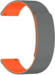 Techsuit - Óraszíj 20mm (W074) - Samsung Galaxy Watch4/5/Active 2, Huawei Watch GT 3 (42mm)/GT 3 Pro (43mm) - Szürke / Narancs