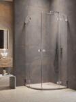 Radaway Essenza Pro Brushed Nickel PDD íves szálcsiszolt króm zuhanykabin 100B+90J (10095100-91-01L+10095090-91-01R)