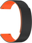 Techsuit - Óraszíj 20mm (W074) - Samsung Galaxy Watch4/5/Active 2, Huawei Watch GT 3 (42mm)/GT 3 Pro (43mm) - Fekete/Narancs