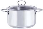 Metalac Oala cu Capac de Sticla Metalac Kulinaria Capaciate 3.8L Diametru 20CM Inox (145158)